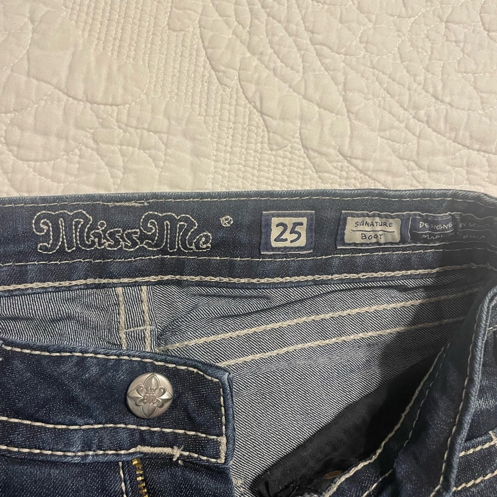 Miss Me Dark Blue Flare Jeans - Picture 4 of 6
